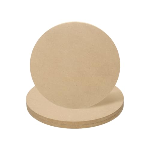 QUARKZMAN 2 Stück 8 Zoll Holzkreise für Bastelarbeiten, 0,31 Zoll dick Unvollendete leere Holzrunden Scheibe Holz Ausschnitte für Türhänger, Schild, Malerei, Weihnachtsdekoration von QUARKZMAN