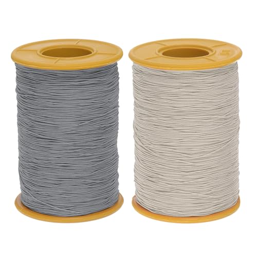 QUARKZMAN 2 Stück Elastisches Nähgarn 500m 0,5mm Dicke Latex Schneiderei Handwerk Nähgarn für Handnähen, Sammeln, Stickerei, Nähmaschine, Beige & Dunkelgrau QUARKZMAN 2 Stück Elastisches Nähgarn 500m 0,5mm Dicke Latex Schneiderei Handwerk Nähgarn für Handnähen, Sammeln, Stickerei, Nähmaschine, Beige & Dunkelgrau von QUARKZMAN