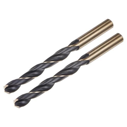 QUARKZMAN 2 Stück Jobber-Bohrer 11,5 mm (0,453") Schwarz Nitrid & Gold Titanbeschichtetes M2-Hochgeschwindigkeitsstahl (HSS) Spiralbohrer für Edelstahl, Aluminiumlegierung und Metall von QUARKZMAN