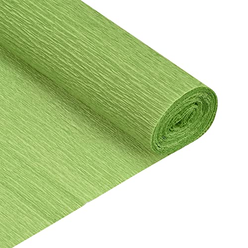 QUARKZMAN 2 Stück Krepppapier Apfelgrün, 2.3 m x 5 cm Floristen Krepp Papier Bunt für Handwerke, Party, Schulpapier, Kräuselpapier, Verpackung, Blumen DIY von QUARKZMAN