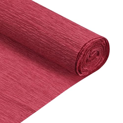 QUARKZMAN 2 Stück Krepppapier Tiefrot, 2.5m x 50cm Floristen Krepp Papier Bunt für Handwerke, Party, Schulpapier, Kräuselpapier, Verpackung, Blumen DIY QUARKZMAN 2 Stück Krepppapier Tiefrot, 2.5m x 50cm Floristen Krepp Papier Bunt für Handwerke, Party, Schulpapier, Kräuselpapier, Verpackung, Blumen DIY von QUARKZMAN