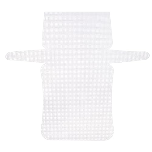QUARKZMAN 2 Stück Kunststoff-Mesh-Leinwandblatt 6 Stück 50 cm/ 19,7" für Häkelbeutelherstellung Umhängetasche Blank Canvas für Stickerei Nadelspitze, Tasche, Strickhäkelnetz, Weiß von QUARKZMAN