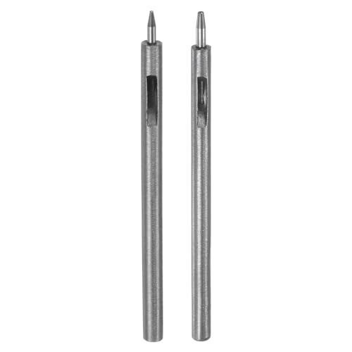QUARKZMAN 2 Stück Leder Lochstanzer Set 1,5 mm/1 mm Legierter Stahl Hohler Rundlochstanzer Set Leder Lochstanzer für Gürtel, Uhrenarmband, Papier, Kunststoff, Lederhandwerk von QUARKZMAN