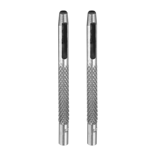 QUARKZMAN 2 Stück Leder Rundlochstanze, 3,5 mm Hohlstanzwerkzeug aus Karbonstahl Kreis Lochstanze Schneidwerkzeug für Gürtel/DIY Lederhandwerk von QUARKZMAN