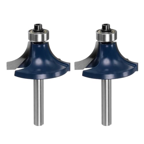 QUARKZMAN 2 Stück Rundfräser 1/4 Schaft 1" Radius Hartmetallkante Abrundungsfräser mit Führungslager, Holzbearbeitung Fräswerkzeug QUARKZMAN 2 Stück Rundfräser 1/4 Schaft 1" Radius Hartmetallkante Abrundungsfräser mit Führungslager, Holzbearbeitung Fräswerkzeug von QUARKZMAN