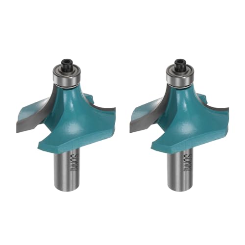 QUARKZMAN 2 Stück Rundungsfräser 1/2 Schaft 11/16" Radius Hartmetallkante Rundungsfräser mit Führungslager, Holzbearbeitung Fräswerkzeug, Cyan QUARKZMAN 2 Stück Rundungsfräser 1/2 Schaft 11/16" Radius Hartmetallkante Rundungsfräser mit Führungslager, Holzbearbeitung Fräswerkzeug, Cyan von QUARKZMAN