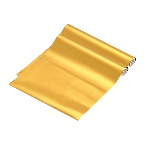 QUARKZMAN 2 Stück Toner Reaktive Folie, Metallische Transfer Heißfolienrolle 15cm x 300cm Deco Folie Transferblätter Papier für Heißfolienstift Scrapbooking Wärmeübertragung , Gold QUARKZMAN 2 Stück Toner Reaktive Folie, Metallische Transfer Heißfolienrolle 15cm x 300cm Deco Folie Transferblätter Papier für Heißfolienstift Scrapbooking Wärmeübertragung , Gold von QUARKZMAN