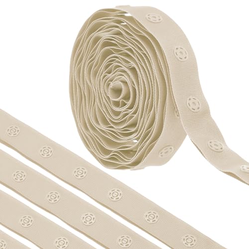 QUARKZMAN 2 Yard Druckknopfband zum Nähen, Baumwoll-Druckknopfbesatz, Schnallenband für Kleidung, Stoff, DIY-Handwerk, Khaki QUARKZMAN 2 Yard Druckknopfband zum Nähen, Baumwoll-Druckknopfbesatz, Schnallenband für Kleidung, Stoff, DIY-Handwerk, Khaki von QUARKZMAN