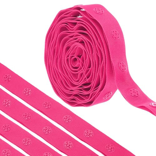 QUARKZMAN 2 Yard Druckknopfband zum Nähen, Baumwoll-Druckknopfbesatz, Schnallenband für Kleidung, Stoff, DIY-Handwerk, Rosarot QUARKZMAN 2 Yard Druckknopfband zum Nähen, Baumwoll-Druckknopfbesatz, Schnallenband für Kleidung, Stoff, DIY-Handwerk, Rosarot von QUARKZMAN