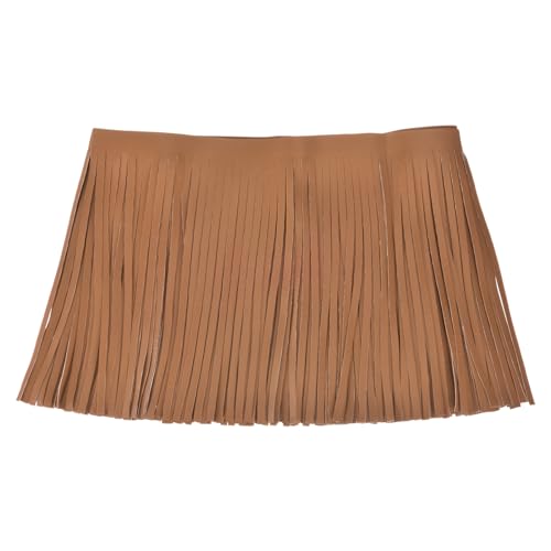QUARKZMAN 2 Yards 10 Zoll Kunstleder Fransenbesatz Doppelseitige Leder-Nähquaste Fransen für DIY Nähen Kleid Handwerk Rock Dekoration, Braun QUARKZMAN 2 Yards 10 Zoll Kunstleder Fransenbesatz Doppelseitige Leder-Nähquaste Fransen für DIY Nähen Kleid Handwerk Rock Dekoration, Braun von QUARKZMAN