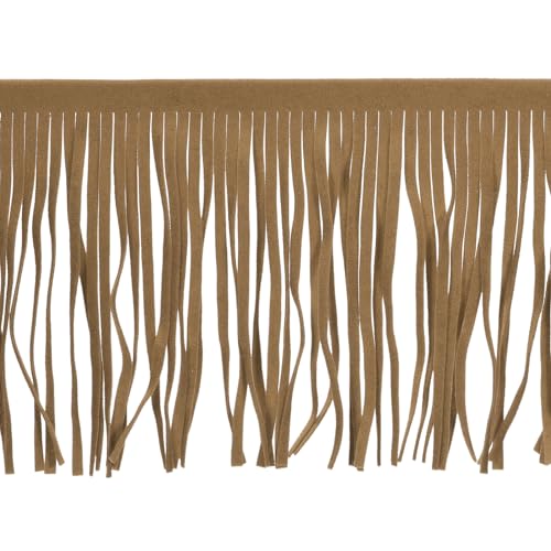 QUARKZMAN 2 Yards 8 Zoll PU-Leder Fransenborte Doppelseitige Leder Nähen Quasten Fransen für DIY Nähen Kleid Handwerk Rock Dekoration, Grau Braun QUARKZMAN 2 Yards 8 Zoll PU-Leder Fransenborte Doppelseitige Leder Nähen Quasten Fransen für DIY Nähen Kleid Handwerk Rock Dekoration, Grau Braun von QUARKZMAN