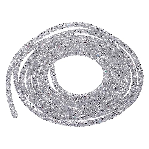 QUARKZMAN 2.5 Yard 6mm Glitzer Pailletten Seil Pailletten Strass Rohr Kordel für Basteln Hochzeit Kleider Kostüm Kleidung Schuhe Schmuck Zubehör Grau Silber QUARKZMAN 2.5 Yard 6mm Glitzer Pailletten Seil Pailletten Strass Rohr Kordel für Basteln Hochzeit Kleider Kostüm Kleidung Schuhe Schmuck Zubehör Grau Silber von QUARKZMAN