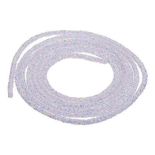 QUARKZMAN 2.5 Yard 6mm Glitzer Pailletten Seil Pailletten Strass Rohr Kordel für Basteln Hochzeit Kleider Kostüm Kleidung Schuhe Schmuck Zubehör Weiß QUARKZMAN 2.5 Yard 6mm Glitzer Pailletten Seil Pailletten Strass Rohr Kordel für Basteln Hochzeit Kleider Kostüm Kleidung Schuhe Schmuck Zubehör Weiß von QUARKZMAN
