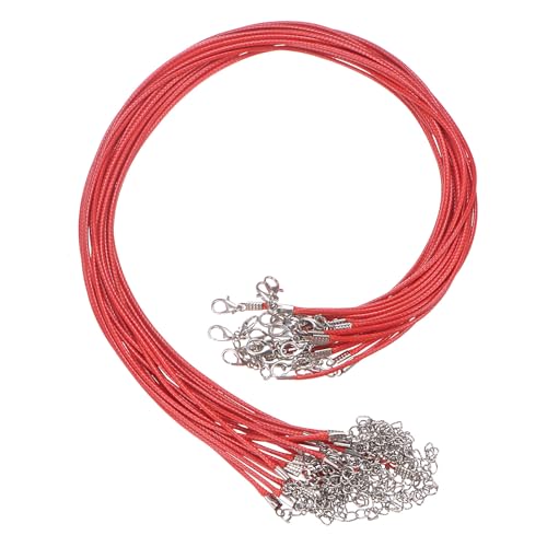 QUARKZMAN 20 STK. Gewachste Halskette Schnur Großhandel Rot 1,5 mm Durchmesser 18" Halskette Schnur Seil mit Kettenverschluss für Anhänger Armbänder Schmuckherstellung Zubehör QUARKZMAN 20 STK. Gewachste Halskette Schnur Großhandel Rot 1,5 mm Durchmesser 18" Halskette Schnur Seil mit Kettenverschluss für Anhänger Armbänder Schmuckherstellung Zubehör von QUARKZMAN