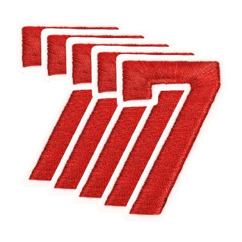 QUARKZMAN 20 Stk. Nummern-Patches 2,4" Höhe Nummer 7 Bestickte Dekorative Reparatur-Patches zum Aufbügeln/Nähen auf Stickerei-Applikationen für Dekor Kleidung Schuhe DIY Handwerk, Rot QUARKZMAN 20 Stk. Nummern-Patches 2,4" Höhe Nummer 7 Bestickte Dekorative Reparatur-Patches zum Aufbügeln/Nähen auf Stickerei-Applikationen für Dekor Kleidung Schuhe DIY Handwerk, Rot von QUARKZMAN