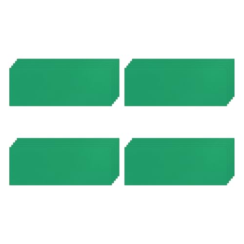 QUARKZMAN 20 Stk. Trocken abwischbare magnetische Etiketten Bunte Streifen 3,1" x 1,2" Beschreibbare grüne Namensschilder Aufkleber für Bastelarbeiten Whiteboard Kühlschrank von QUARKZMAN