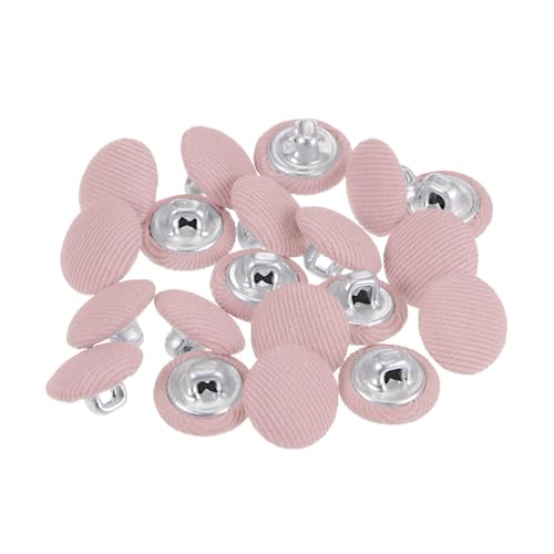 QUARKZMAN 20 Stück Knöpfe mit Stoffüberzug 11,5mm Runder Metallschaft Ösen Stoffknöpfe mit Stoff bezogen Nähknöpfe Vintage Ösenknöpfe für Anzüge Kleider Blusen Bastel DIY, Rosa QUARKZMAN 20 Stück Knöpfe mit Stoffüberzug 11,5mm Runder Metallschaft Ösen Stoffknöpfe mit Stoff bezogen Nähknöpfe Vintage Ösenknöpfe für Anzüge Kleider Blusen Bastel DIY, Rosa von QUARKZMAN