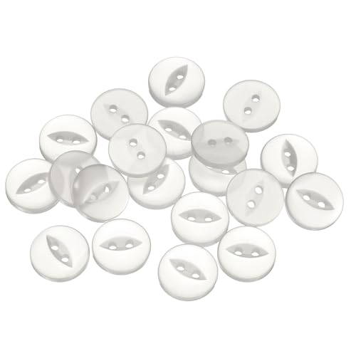 QUARKZMAN 12 Stück Knöpfe 15mm Harz Buttons zum Annähen 2 Löcher Runde Bastelknöpfe Glatt für Bekleidung Bettwäsche Hosen Hemd Blusen Kleider Rock Handwerk Selber Machen, Weiß QUARKZMAN 12 Stück Knöpfe 15mm Harz Buttons zum Annähen 2 Löcher Runde Bastelknöpfe Glatt für Bekleidung Bettwäsche Hosen Hemd Blusen Kleider Rock Handwerk Selber Machen, Weiß von QUARKZMAN