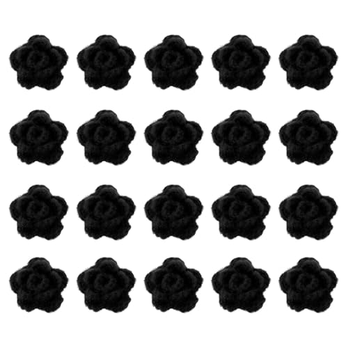 QUARKZMAN 20 Stück Blumen Aufnäher, 50mm Häkelblumen Blumenstickerei Applikationen Verzierungen für DIY Haare Hüte Kleidung Hochzeit Dekor Handwerk, Schwarz QUARKZMAN 20 Stück Blumen Aufnäher, 50mm Häkelblumen Blumenstickerei Applikationen Verzierungen für DIY Haare Hüte Kleidung Hochzeit Dekor Handwerk, Schwarz von QUARKZMAN