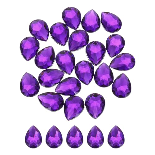 QUARKZMAN 20 Stück Flache Rückseite Acryl Tränenform Edelsteine 18x25mm Künstliche Strasssteine für DIY Basteln, Perlen, Hochzeit, Gesichtsbemalung, Schmuckherstellung, Tiefes Lila QUARKZMAN 20 Stück Flache Rückseite Acryl Tränenform Edelsteine 18x25mm Künstliche Strasssteine für DIY Basteln, Perlen, Hochzeit, Gesichtsbemalung, Schmuckherstellung, Tiefes Lila von QUARKZMAN
