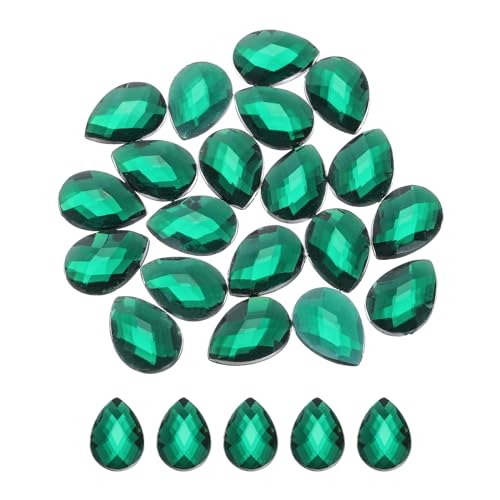 QUARKZMAN 20 Stück Flache Rückseite Acryl Tränenform Edelsteine 18x25mm Künstliche Strasssteine für DIY Basteln, Perlen, Hochzeit, Gesichtsbemalung, Schmuckherstellung Dunkelgrün QUARKZMAN 20 Stück Flache Rückseite Acryl Tränenform Edelsteine 18x25mm Künstliche Strasssteine für DIY Basteln, Perlen, Hochzeit, Gesichtsbemalung, Schmuckherstellung Dunkelgrün von QUARKZMAN