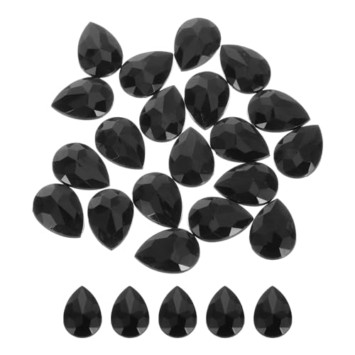 QUARKZMAN 20 Stück Flache Rückseite Acryl Tränenform Edelsteine 18x25mm Künstliche Strasssteine für DIY Basteln, Perlen, Hochzeit, Gesichtsbemalung, Schmuckherstellung Schwarz QUARKZMAN 20 Stück Flache Rückseite Acryl Tränenform Edelsteine 18x25mm Künstliche Strasssteine für DIY Basteln, Perlen, Hochzeit, Gesichtsbemalung, Schmuckherstellung Schwarz von QUARKZMAN