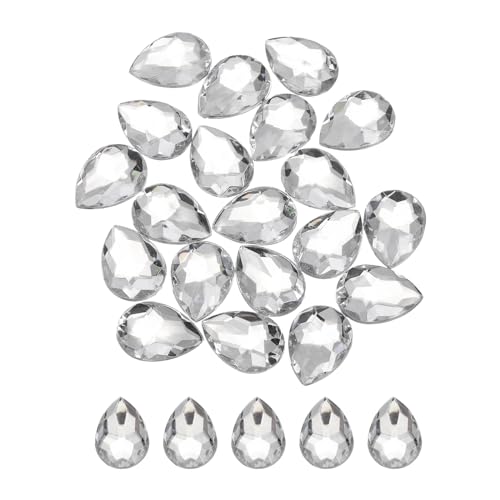 QUARKZMAN 20 Stück Flache Rückseite Acryl Tränenform Edelsteine 18x25mm Künstliche Strasssteine für DIY Basteln, Perlen, Hochzeit, Gesichtsbemalung, Schmuckherstellung Transparent Weiß QUARKZMAN 20 Stück Flache Rückseite Acryl Tränenform Edelsteine 18x25mm Künstliche Strasssteine für DIY Basteln, Perlen, Hochzeit, Gesichtsbemalung, Schmuckherstellung Transparent Weiß von QUARKZMAN