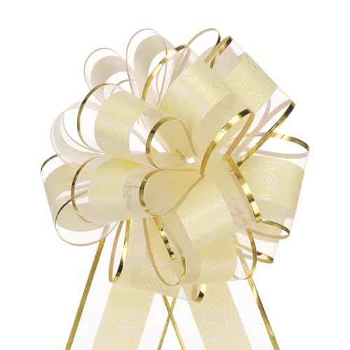 QUARKZMAN 20 Stück Geschenk Schleife 16 cm Geschenkbänder Matte Ziehschleife Groß Dekoschleife für Geschenkverpackung Hochzeit Tüten Weihnachten Körbe Auto Deko, Cremig weiß QUARKZMAN 20 Stück Geschenk Schleife 16 cm Geschenkbänder Matte Ziehschleife Groß Dekoschleife für Geschenkverpackung Hochzeit Tüten Weihnachten Körbe Auto Deko, Cremig weiß von QUARKZMAN