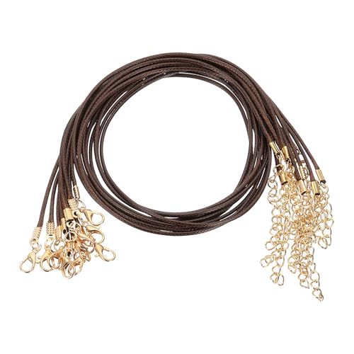 QUARKZMAN 20 Stück Gewachste Halskette, 45cm x 1.5mm Geflochtene Schnur Großhandel Lederband Kette Halskettenschnur mit Verschluss für Armbänder Halsketten DIY Schmuckband, Braun QUARKZMAN 20 Stück Gewachste Halskette, 45cm x 1.5mm Geflochtene Schnur Großhandel Lederband Kette Halskettenschnur mit Verschluss für Armbänder Halsketten DIY Schmuckband, Braun von QUARKZMAN