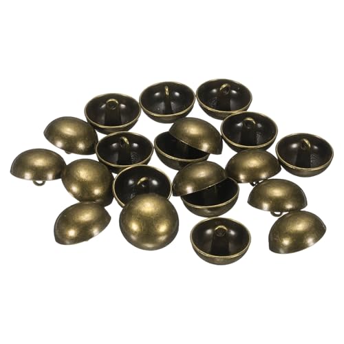 QUARKZMAN 20 Stück Knöpfe Bronze, 20mm Halbrunde Pilzkappe Metallknöpfe Handwerk Buttons mit Schaft, Bastelknöpfe Rund Nähknöpfe Ersatzknöpfe Buttons für Blazer Anzug Jacke Kleidung von QUARKZMAN