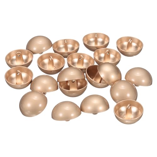 QUARKZMAN 20 Stück Halbkugelförmige Metall-Nähknöpfe, 20mm / 3/4" Halbrunde Pilzkappen-Metallknöpfe mit Schaft für Blazer, Anzug, Jacke, Kleidungsstückdekoration, Misty Gold von QUARKZMAN