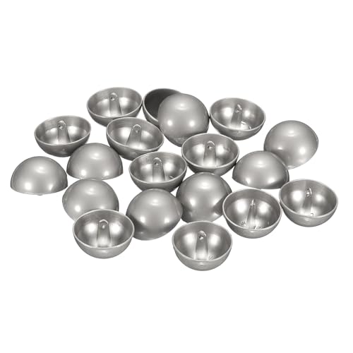 QUARKZMAN 20 Stück Halbkugelförmige Metall-Nähknöpfe, 25mm / 1" Halbrunde Pilzperlenkappen-Metallknöpfe mit Schaft für Blazer, Anzug, Jacke, Kleidungsstückdekoration, Mattes Silber von QUARKZMAN