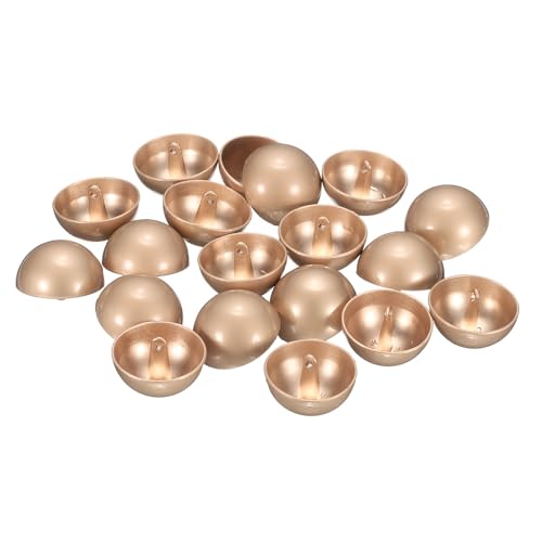 QUARKZMAN 20 Stück Halbkugelförmige Metallnähknöpfe, 25mm / 1" Halbrunde Pilzperlenkappen-Metallknöpfe Mit Stiel Für Blazeranzug, Mantel, Jackenstoffbekleidung Dekoration, Mattgold von QUARKZMAN