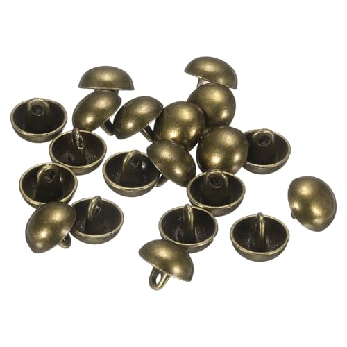 QUARKZMAN 20 Stück Halbrunde Metallnähtknöpfe, 11,5 mm / 7/16" Halbrunde Pilzförmige Perlenkappen Metallknöpfe Mit Stiel Für Blazer Anzug, Mantel, Jacken Stoffbekleidung Dekoration, Bronze QUARKZMAN 20 Stück Halbrunde Metallnähtknöpfe, 11,5 mm / 7/16" Halbrunde Pilzförmige Perlenkappen Metallknöpfe Mit Stiel Für Blazer Anzug, Mantel, Jacken Stoffbekleidung Dekoration, Bronze von QUARKZMAN
