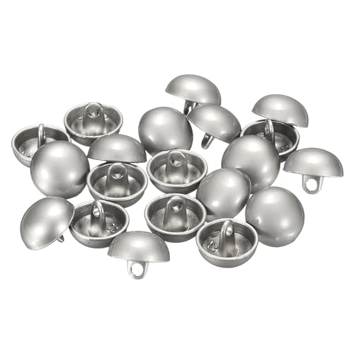 QUARKZMAN 20 Stück Halbrunde Metallnähtknöpfe, 12,5 mm / 1/2" Halbrunde Pilzperlenkappen Metallknöpfe Mit Stiel Für Blazeranzug, Mantel, Jackenstoffbekleidungsdekoration, Mattes Silber QUARKZMAN 20 Stück Halbrunde Metallnähtknöpfe, 12,5 mm / 1/2" Halbrunde Pilzperlenkappen Metallknöpfe Mit Stiel Für Blazeranzug, Mantel, Jackenstoffbekleidungsdekoration, Mattes Silber von QUARKZMAN