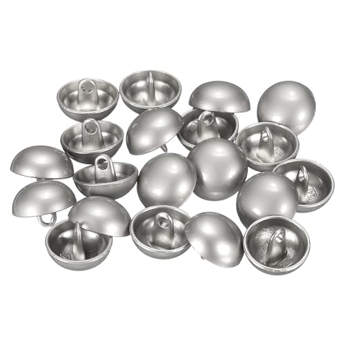 QUARKZMAN 20 Stück Halbrunde Metallnähtknöpfe, 15 mm / 9/16" Halbrunde Pilzperlenkappen Metallknöpfe Mit Stiel Für Blazeranzug, Mantel, Jackenstoffbekleidung Dekoration, Mattes Silber QUARKZMAN 20 Stück Halbrunde Metallnähtknöpfe, 15 mm / 9/16" Halbrunde Pilzperlenkappen Metallknöpfe Mit Stiel Für Blazeranzug, Mantel, Jackenstoffbekleidung Dekoration, Mattes Silber von QUARKZMAN