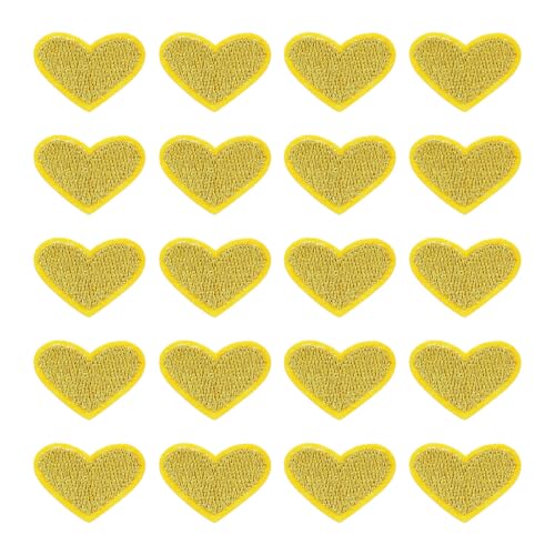QUARKZMAN 20 Stück Herz Bügelbilder, Niedliche Bestickte Aufnäher zum Aufbügeln Reparatur Herzförmige Transfer Aufnäher für Kleidung Jacken Hüte Schuhe DIY Dekorationen, Gold QUARKZMAN 20 Stück Herz Bügelbilder, Niedliche Bestickte Aufnäher zum Aufbügeln Reparatur Herzförmige Transfer Aufnäher für Kleidung Jacken Hüte Schuhe DIY Dekorationen, Gold von QUARKZMAN