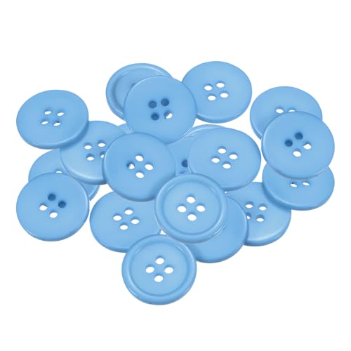 QUARKZMAN 20 Stück Knöpfe 20mm Bastelknöpfe Himmelblau Nähknöpfe Harz Rund Flach 4-Loch Kunststoffknöpfe für Nähen DIY Handwerk Scrapbooking Dekorieren Kleidung Mänteln Blusen Hemden QUARKZMAN 20 Stück Knöpfe 20mm Bastelknöpfe Himmelblau Nähknöpfe Harz Rund Flach 4-Loch Kunststoffknöpfe für Nähen DIY Handwerk Scrapbooking Dekorieren Kleidung Mänteln Blusen Hemden von QUARKZMAN