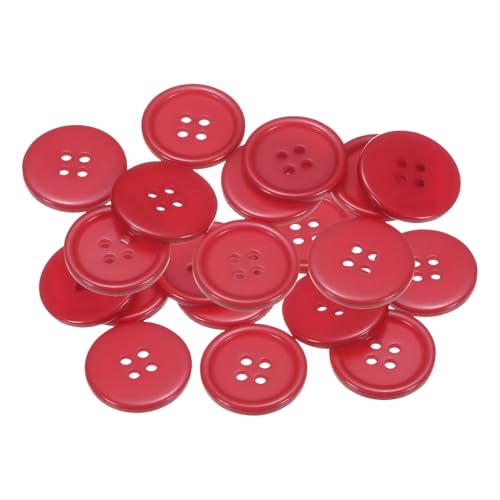 QUARKZMAN 20 Stück Knöpfe 23mm Bastelknöpfe Rot Nähknöpfe Harz Rund Flach 4-Loch Kunststoffknöpfe für Nähen DIY Handwerk Scrapbooking Dekorieren Kleidung Mänteln Blusen Hemden QUARKZMAN 20 Stück Knöpfe 23mm Bastelknöpfe Rot Nähknöpfe Harz Rund Flach 4-Loch Kunststoffknöpfe für Nähen DIY Handwerk Scrapbooking Dekorieren Kleidung Mänteln Blusen Hemden von QUARKZMAN