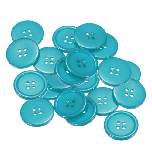 QUARKZMAN 20 Stück Knöpfe 25mm Bastelknöpfe Seeblau Nähknöpfe Harz Rund Flach 4-Loch Kunststoffknöpfe für Nähen DIY Handwerk Scrapbooking Dekorieren Kleidung Mänteln Blusen Hemden QUARKZMAN 20 Stück Knöpfe 25mm Bastelknöpfe Seeblau Nähknöpfe Harz Rund Flach 4-Loch Kunststoffknöpfe für Nähen DIY Handwerk Scrapbooking Dekorieren Kleidung Mänteln Blusen Hemden von QUARKZMAN