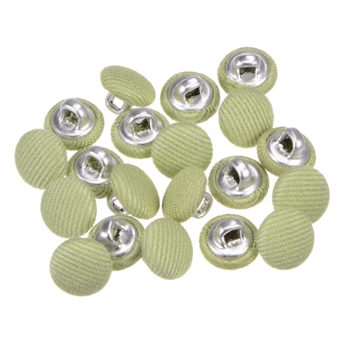 QUARKZMAN 20 Stück Knöpfe mit Stoffüberzug 10mm Runder Metallschaft Ösen Stoffknöpfe mit Stoff bezogen Nähknöpfe Vintage Ösenknöpfe für Anzüge Kleider Blusen Bastel DIY, Hellgrün QUARKZMAN 20 Stück Knöpfe mit Stoffüberzug 10mm Runder Metallschaft Ösen Stoffknöpfe mit Stoff bezogen Nähknöpfe Vintage Ösenknöpfe für Anzüge Kleider Blusen Bastel DIY, Hellgrün von QUARKZMAN