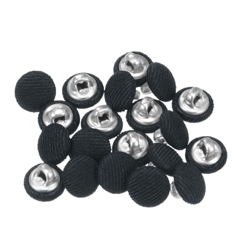 QUARKZMAN 20 Stück Knöpfe mit Stoffüberzug 10mm Runder Metallschaft Ösen Stoffknöpfe mit Stoff bezogen Nähknöpfe Vintage Ösenknöpfe für Anzüge Kleider Blusen Bastel DIY, Marineblau QUARKZMAN 20 Stück Knöpfe mit Stoffüberzug 10mm Runder Metallschaft Ösen Stoffknöpfe mit Stoff bezogen Nähknöpfe Vintage Ösenknöpfe für Anzüge Kleider Blusen Bastel DIY, Marineblau von QUARKZMAN