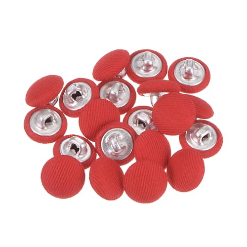 QUARKZMAN 20 Stück Knöpfe mit Stoffüberzug 11,5mm Runder Metallschaft Ösen Stoffknöpfe mit Stoff bezogen Nähknöpfe Vintage Ösenknöpfe für Anzüge Kleider Blusen Bastel DIY, Rot QUARKZMAN 20 Stück Knöpfe mit Stoffüberzug 11,5mm Runder Metallschaft Ösen Stoffknöpfe mit Stoff bezogen Nähknöpfe Vintage Ösenknöpfe für Anzüge Kleider Blusen Bastel DIY, Rot von QUARKZMAN
