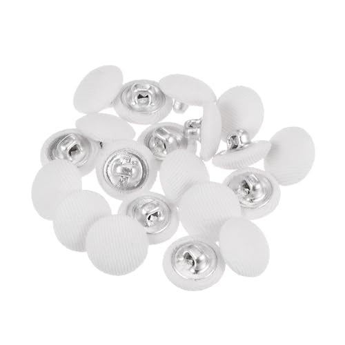 QUARKZMAN 20 Stück Knöpfe mit Stoffüberzug 11,5mm Runder Metallschaft Ösen Stoffknöpfe mit Stoff bezogen Nähknöpfe Vintage Ösenknöpfe für Anzüge Kleider Blusen Bastel DIY, Weiß QUARKZMAN 20 Stück Knöpfe mit Stoffüberzug 11,5mm Runder Metallschaft Ösen Stoffknöpfe mit Stoff bezogen Nähknöpfe Vintage Ösenknöpfe für Anzüge Kleider Blusen Bastel DIY, Weiß von QUARKZMAN