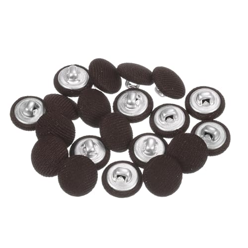 QUARKZMAN 20 Stück Knöpfe mit Stoffüberzug 12,5mm Runder Metallschaft Ösen Stoffknöpfe mit Stoff bezogen Nähknöpfe Vintage Ösenknöpfe für Anzüge Kleider Blusen Bastel DIY, Braun QUARKZMAN 20 Stück Knöpfe mit Stoffüberzug 12,5mm Runder Metallschaft Ösen Stoffknöpfe mit Stoff bezogen Nähknöpfe Vintage Ösenknöpfe für Anzüge Kleider Blusen Bastel DIY, Braun von QUARKZMAN