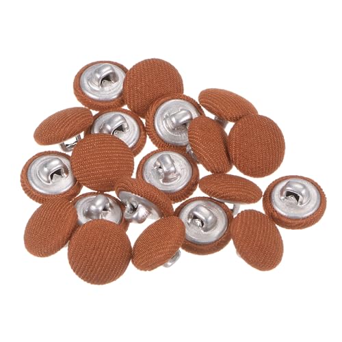 QUARKZMAN 20 Stück Knöpfe mit Stoffüberzug 12,5mm Runder Metallschaft Ösen Stoffknöpfe mit Stoff bezogen Nähknöpfe Vintage Ösenknöpfe für Anzüge Kleider Blusen Bastel DIY, Karamellfarbe QUARKZMAN 20 Stück Knöpfe mit Stoffüberzug 12,5mm Runder Metallschaft Ösen Stoffknöpfe mit Stoff bezogen Nähknöpfe Vintage Ösenknöpfe für Anzüge Kleider Blusen Bastel DIY, Karamellfarbe von QUARKZMAN