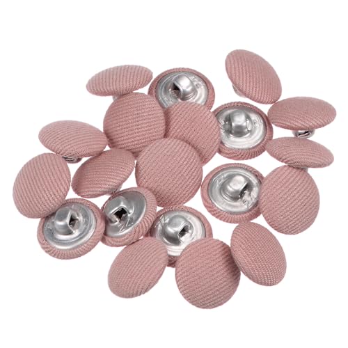 QUARKZMAN 20 Stück Knöpfe mit Stoffüberzug 15mm Runder Metallschaft Ösen Stoffknöpfe mit Stoff bezogen Nähknöpfe Vintage Ösenknöpfe für Anzüge Kleider Blusen Bastel DIY, Dunkelrosa QUARKZMAN 20 Stück Knöpfe mit Stoffüberzug 15mm Runder Metallschaft Ösen Stoffknöpfe mit Stoff bezogen Nähknöpfe Vintage Ösenknöpfe für Anzüge Kleider Blusen Bastel DIY, Dunkelrosa von QUARKZMAN