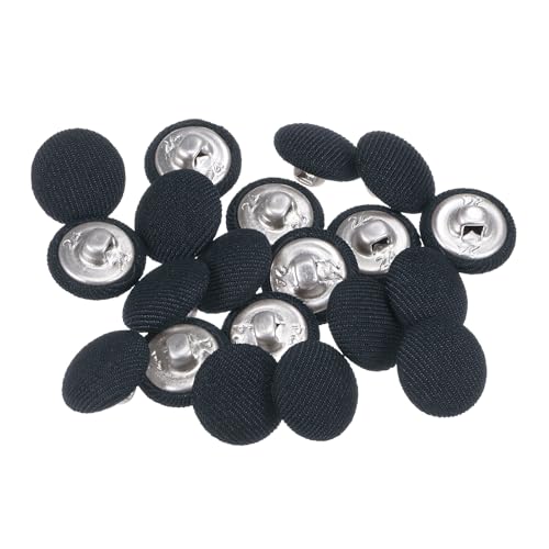QUARKZMAN 20 Stück Knöpfe mit Stoffüberzug 15mm Runder Metallschaft Ösen Stoffknöpfe mit Stoff bezogen Nähknöpfe Vintage Ösenknöpfe für Anzüge Kleider Blusen Bastel DIY, Marineblau QUARKZMAN 20 Stück Knöpfe mit Stoffüberzug 15mm Runder Metallschaft Ösen Stoffknöpfe mit Stoff bezogen Nähknöpfe Vintage Ösenknöpfe für Anzüge Kleider Blusen Bastel DIY, Marineblau von QUARKZMAN
