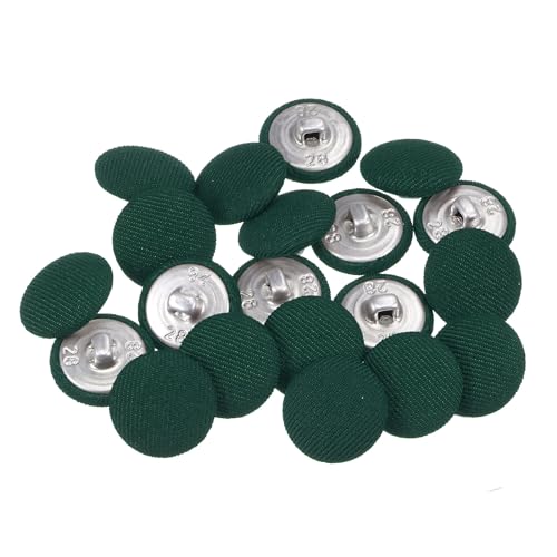 QUARKZMAN 20 Stück Knöpfe mit Stoffüberzug 18mm Runder Metallschaft Ösen Stoffknöpfe mit Stoff bezogen Nähknöpfe Vintage Ösenknöpfe für Anzüge Kleider Blusen Bastel DIY, Armeegrün QUARKZMAN 20 Stück Knöpfe mit Stoffüberzug 18mm Runder Metallschaft Ösen Stoffknöpfe mit Stoff bezogen Nähknöpfe Vintage Ösenknöpfe für Anzüge Kleider Blusen Bastel DIY, Armeegrün von QUARKZMAN
