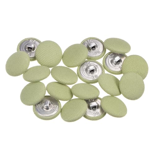 QUARKZMAN 20 Stück Knöpfe mit Stoffüberzug 18mm Runder Metallschaft Ösen Stoffknöpfe mit Stoff bezogen Nähknöpfe Vintage Ösenknöpfe für Anzüge Kleider Blusen Bastel DIY, Hellgrün QUARKZMAN 20 Stück Knöpfe mit Stoffüberzug 18mm Runder Metallschaft Ösen Stoffknöpfe mit Stoff bezogen Nähknöpfe Vintage Ösenknöpfe für Anzüge Kleider Blusen Bastel DIY, Hellgrün von QUARKZMAN